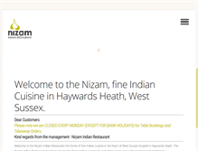 Tablet Screenshot of nizamindian.co.uk
